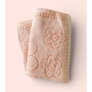 Royal Plaza Floral pink/orange cotton vintage bath towels